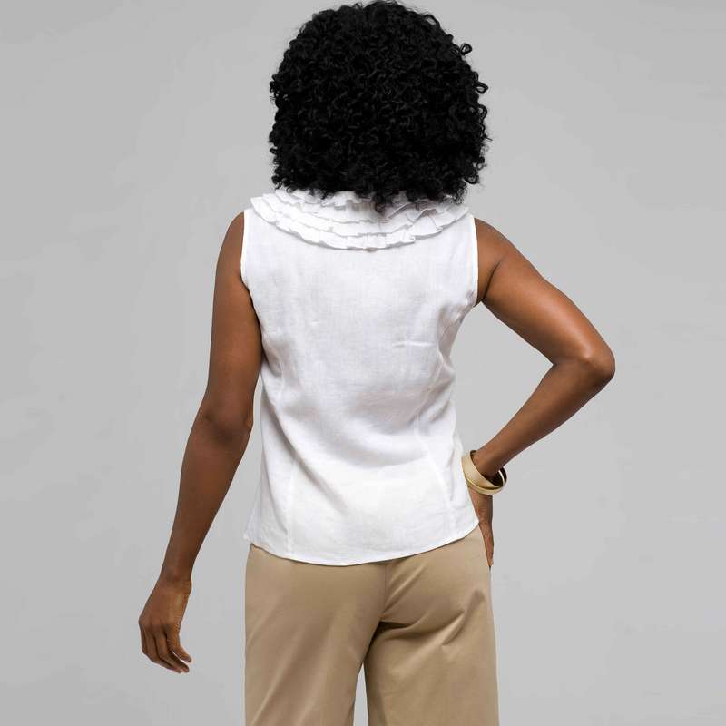 Ruffle Sleeveless Shirt, , large image number 1